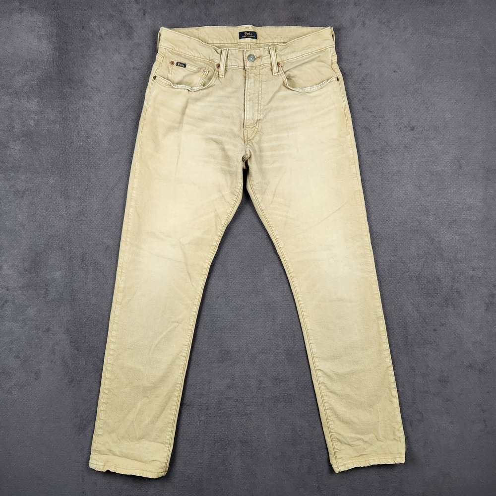 Polo Ralph Lauren Pants Mens 32x32 Tan Hampton Relaxed Straight Stretch Twill